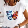 (Asian Size)  Tee Top Short Sleeve T Shirt Flower Sweet 90s Cute Women Clothing Casual Fashion Print Lady Female Graphic T-shirts