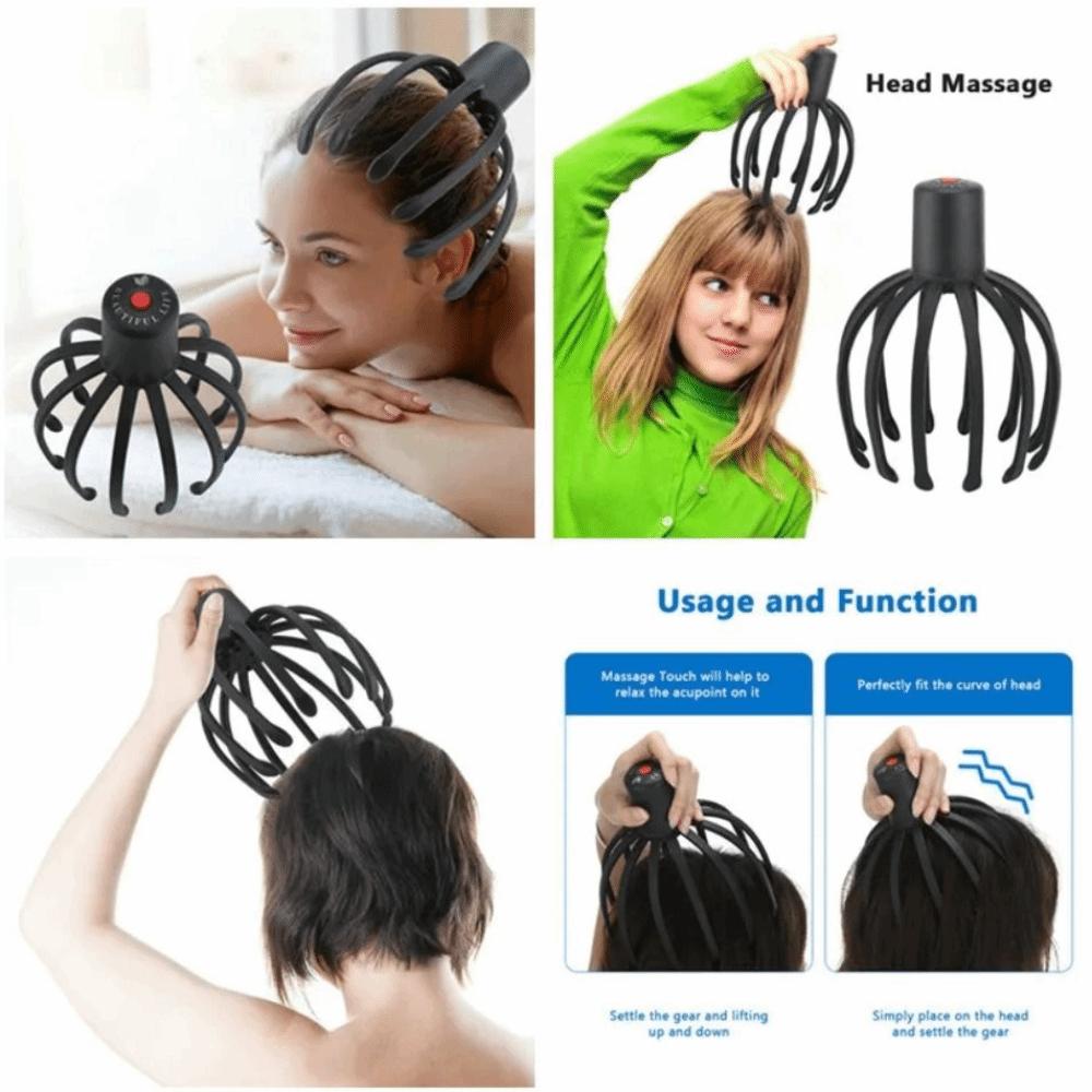 Type-C Electric Head Massager Multi-touch Head Scratcher Scalp Massager  for Relief Head Fatigue