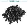 ACROPIX Zipper Rivets Plastic Door Trim Push Pins Universal 7mm Hole Black 50pcs