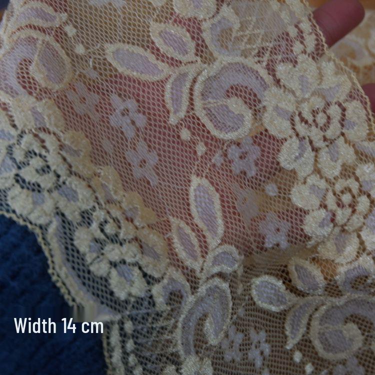 Two-Tone Stretch Lace Trim for DIY Clothing & Accessories
