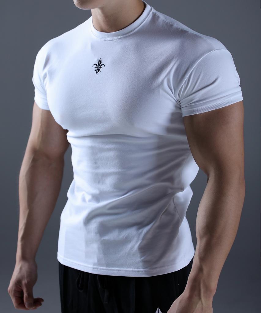 CARMID Logo Muscle Fit Short Sleeve T-Shirt [White]
