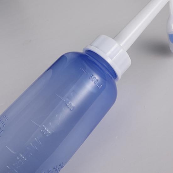 1 Set 500ML Nasal Washer Dust-proof Cover Precise Scale 60-Degree Angle Press Switch Double Nozzle Nose Wash Bottle Yoga Gym Tool