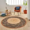 Washable Round Printed Carpet LNA7008