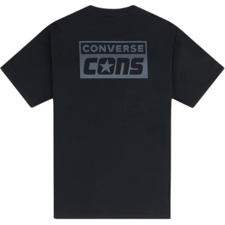 Converse T Shirts Men's Black Crew Neck Moderate MCJ649-023