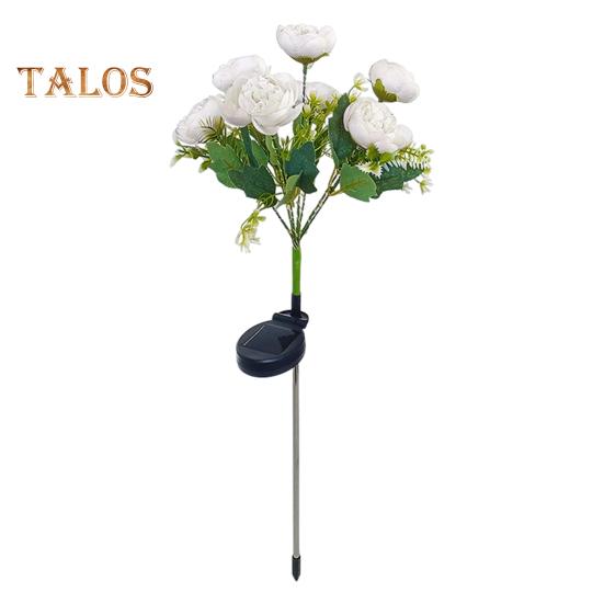 

Солнечный садовый светильник, светодиодная лампа для цветов, автоматическая зарядка, IP65, водонепроницаемый, простая установка, романтический, реалистичный, цветочный светильник белый