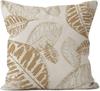 Light Brown Leaf Geometric Linen Cushion Cover for Car Living Room Sofa Bedroom Home Decor, PillowcaseLK-BZT- ,(3)