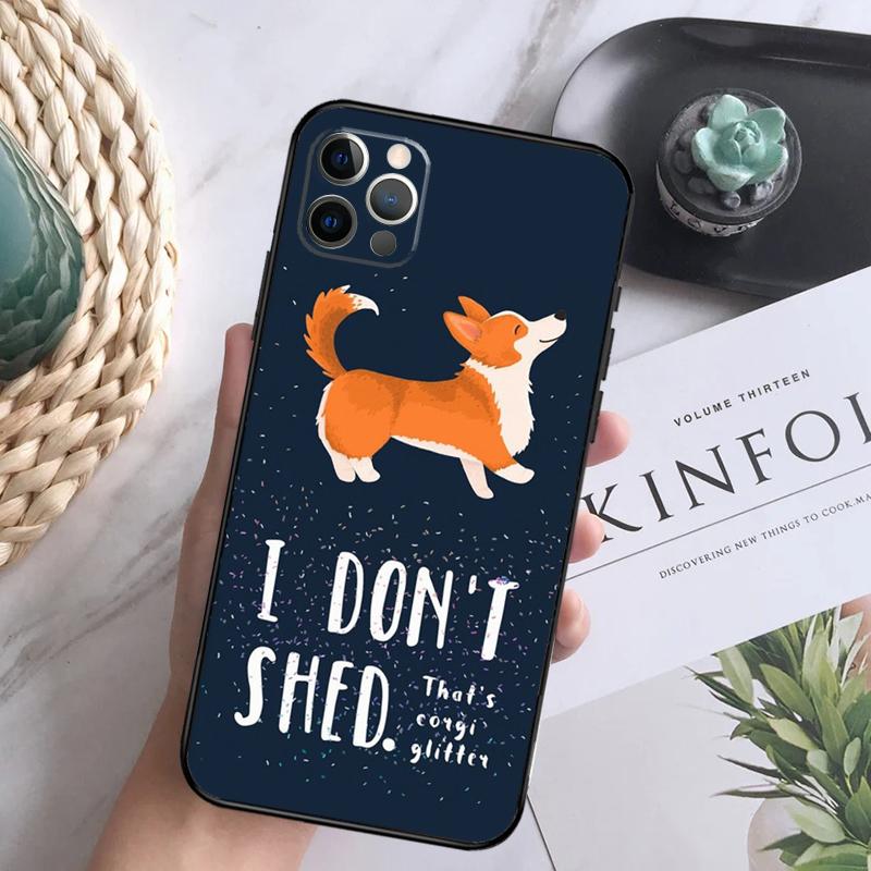 Cute Corgi Dog Soft Case For iPhone 16 Pro Max 13 12 Mini XS Max X XR 11 15 Pro Max 14 Plus Back Cover