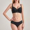 Set Reggiseno in Pizzo Francese Taglie Forti Moda Comodo e Sexy Slip Push-up e Modellante