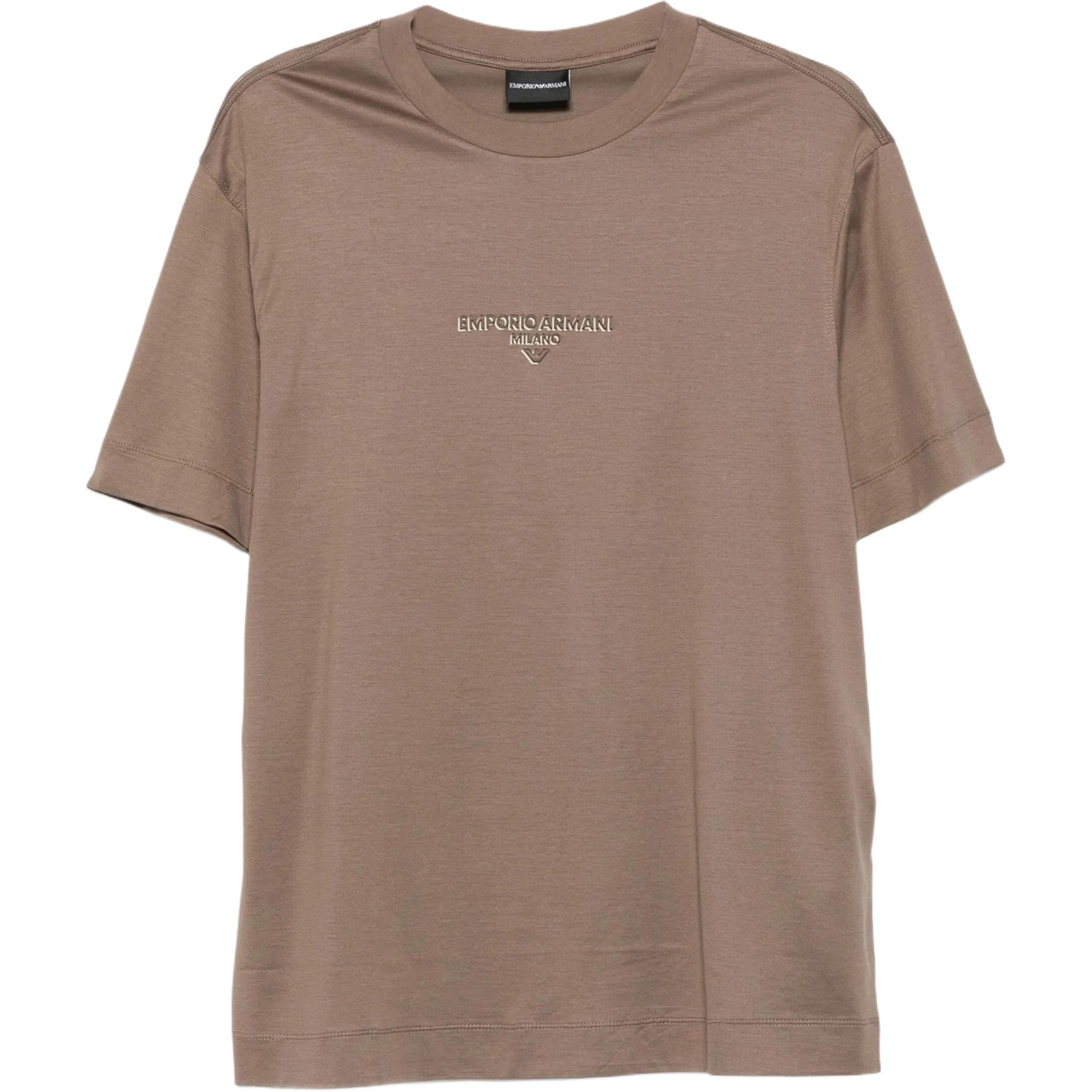 

Emporio Armani FW25 Logo Embroidered Lyocell Blend Short Sleeve T-Shirt Men tops EM002838-AF10761-U6189 S