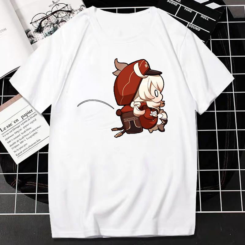 Tshirt Genshin Impact Game Tops Kawaii Impresso Grfica De Personagens Dos Jogos Clssicos Cartoon Harajuku T Streetwear Novo