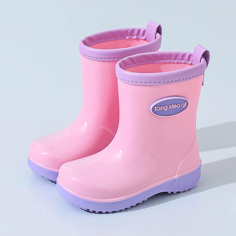 Children's Rain Boots Boys Girls Baby Boys Infant Kindergarten Students Non-Slip Water Shoes Students School Special Rain Boots