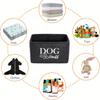 Pet Storage Box - Black Plush Durable Polyester No Assembly Toy Blanket Rope Organizer Basket Pet Chest Organizer