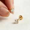2/8PCS Stainless Steel Eearring Nose Stud Cartilage Piercing Jewelry Helix Tragus Lip Gold Color Tiny Earrings for Women 18G
