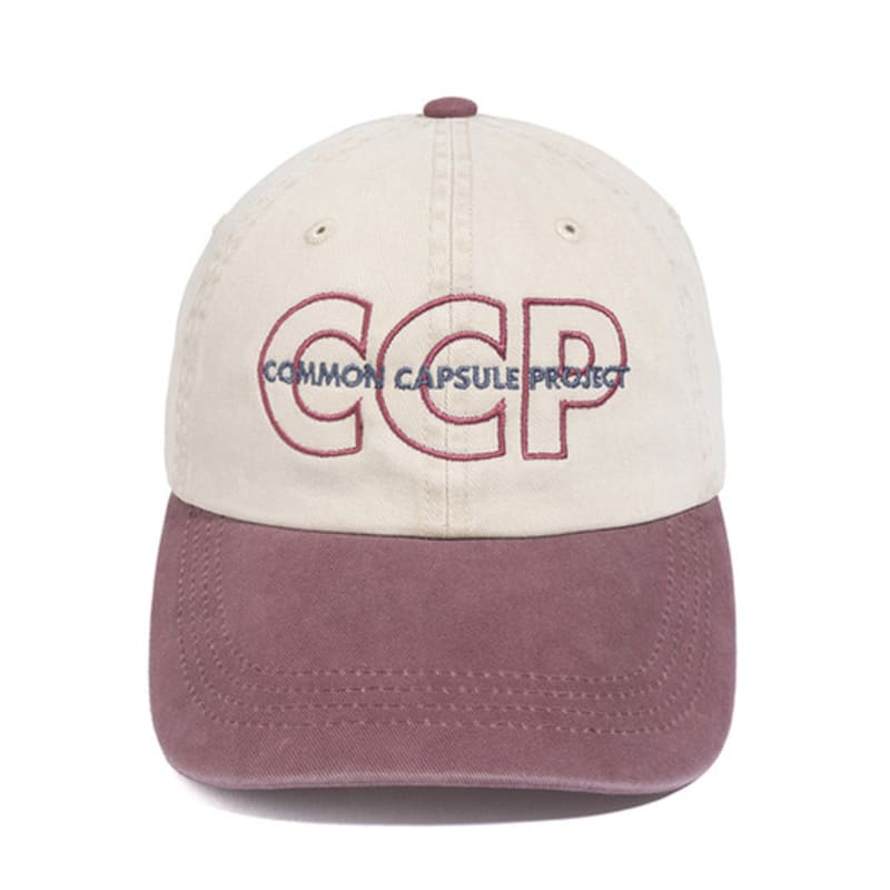 commoncapsuleproject CCP Logo Two-Tone Ball Cap (Burgundy)