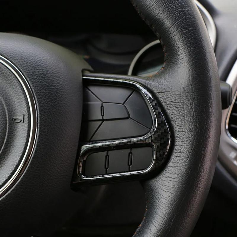 ABS Car Steering Wheel Trim Cover for Jeep Renegade 2015- for Jeep Compass 2017- Interior Sticker Accessories