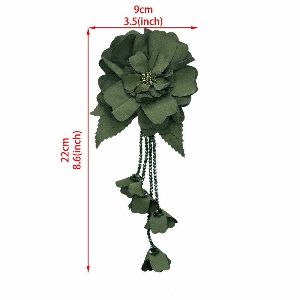 Multi-Layer 3D Petal Tassel Applique Flower DIY Craft Embellishment Hair Accessories