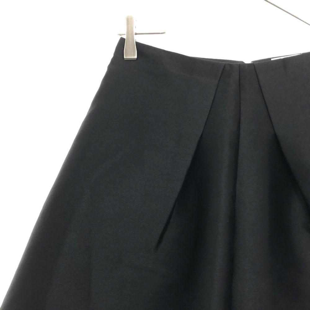 Kate Spade Midi Length Volume Flare Skirt 4 Black Back Zip Women Used
