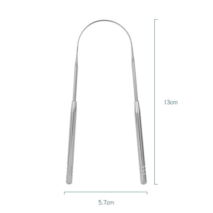 Metal Tongue Scraper Cleaner Portable Stainless Steel Tongue Scrapers Brushes Tongue Cleaning Toothbrush Oral Hygiene Care Tools