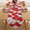 38x176cm Embroidered Valentines Day Tablecloth Reusable Love Heart Pattern Table Runners For Wedding Anniversary Romantic Events