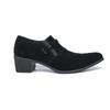 Herren Hochhackige Aufzugsschuhe Leder Spitze Monk-Riemen Loafer Lässig Business Formell Atmungsaktiv Bequem Schuhe