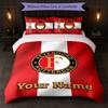 Feyenoord Individueller Name Text Bettwäscheset 1 Bettbezug+2 Kissenbezüge Fußball Logo Personalisierte Geschenkidee für Besondere Anlässe Schlafzimmerdekoration