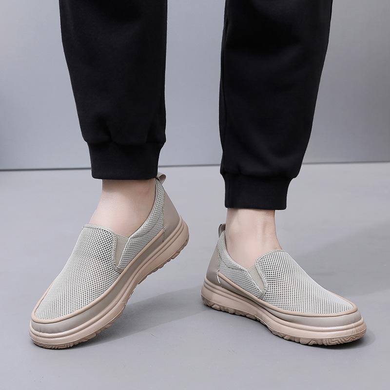 2025 shoes men's spring and autumn new men's shoes single shoes one pedal breathable soft sole not tired feet men shallow mouth fashion casual