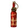 Regal Tidings Glass LED Bottle - Santa Sleigh Red