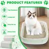 Heavy Duty Extra Thick Litter Pan Liners,Jumbo Drawstring Cat Litter Bags,Large Litter Box Liners 37x18inch 1/2/5 Rolls