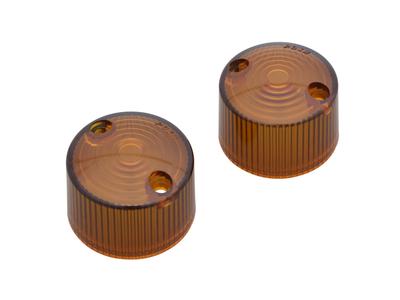 POSH 090071SP Motorradzubehör Blinker Ersatzglas Orange (2er-Pack) für Klassisch/Aluminium