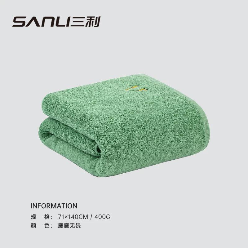 

Towel cotton strand yarn terry pure cotton bath towel cartoon embroidery adult bath towel 71*140