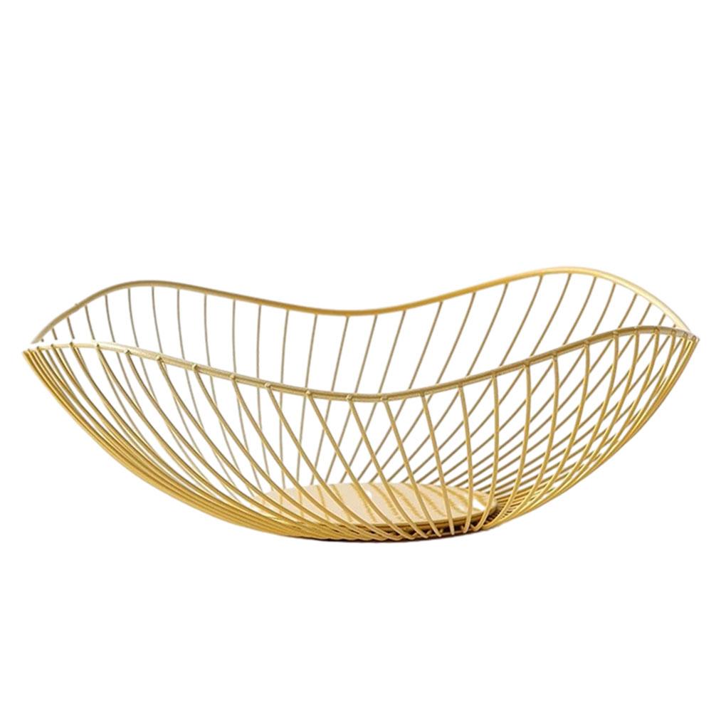 Metal Fruit Basket Wide Application Modern Style Large Capacity Metal Fruit Baskets Metal Fruit Bowl