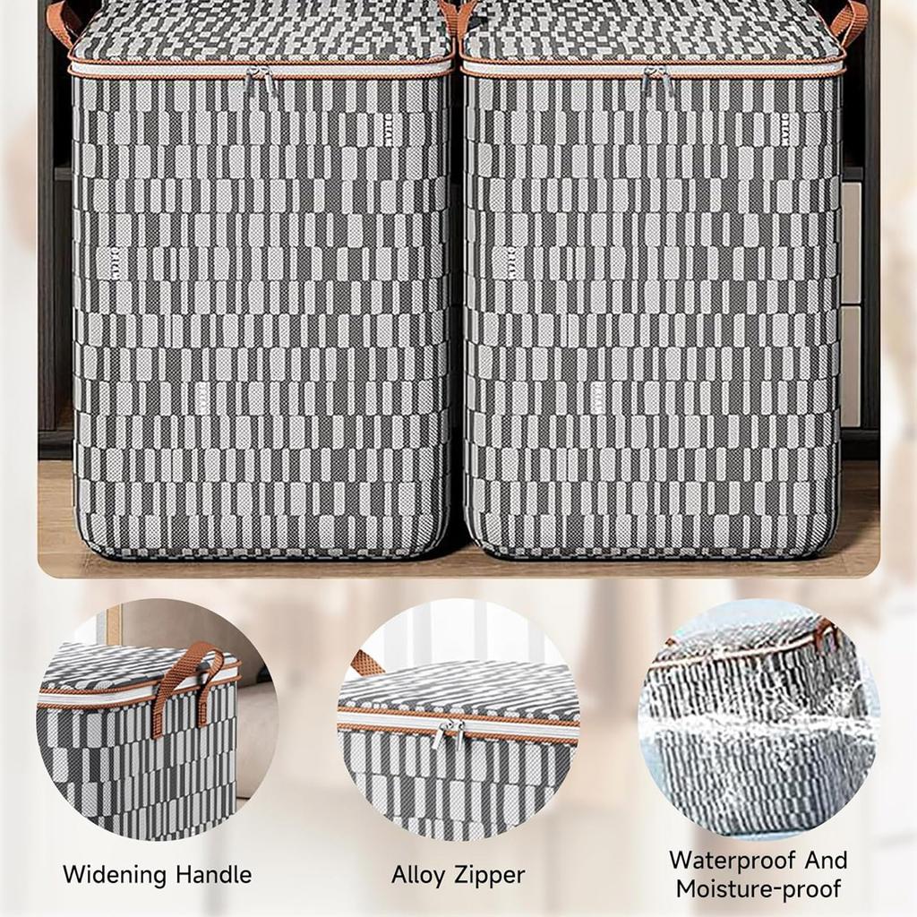 Quilt Storage Bag, Large Capacity Storage Bag, Moving Luggage Bag, Portable Storage Box, Cotton Quilt Bag, Clothing Storage Box