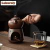Ancient Pottery Candle Warmer Tea Stove Alcohol Lamp Cooking Insulation Base Side Handle Pot Boiling Water Kettle Kung Fu Teaset