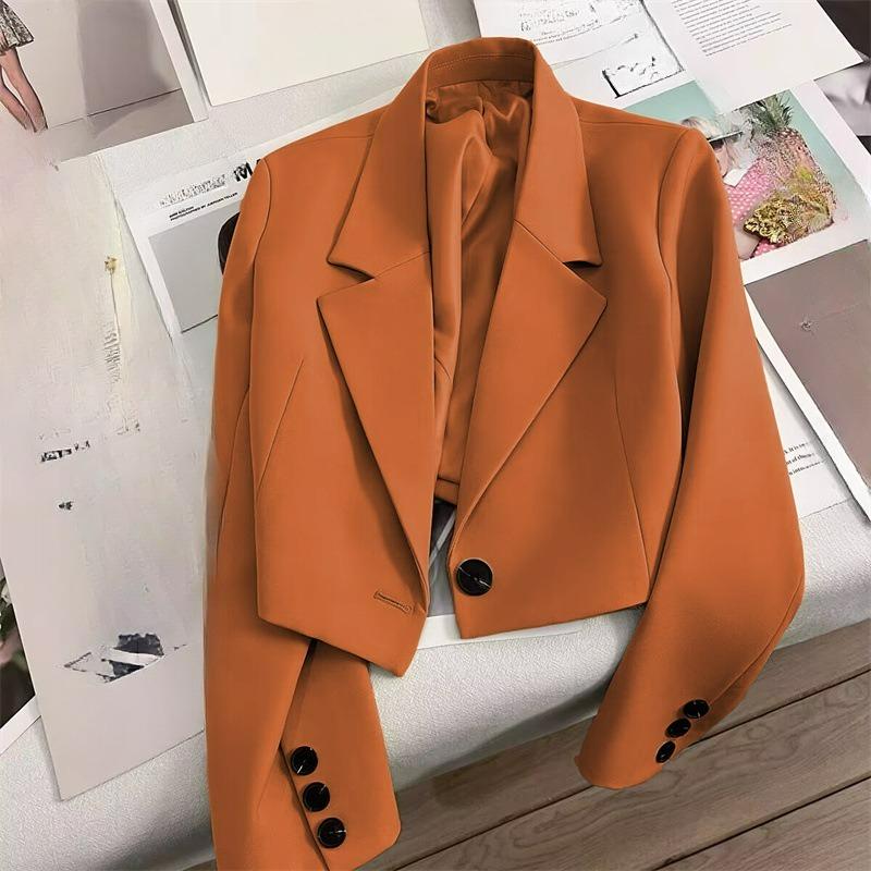 Short White Jacket Women's Small Fashionable Suit Women's Spring and Autumn Clothes Workplace Goddess Fan Jacket Suit Women