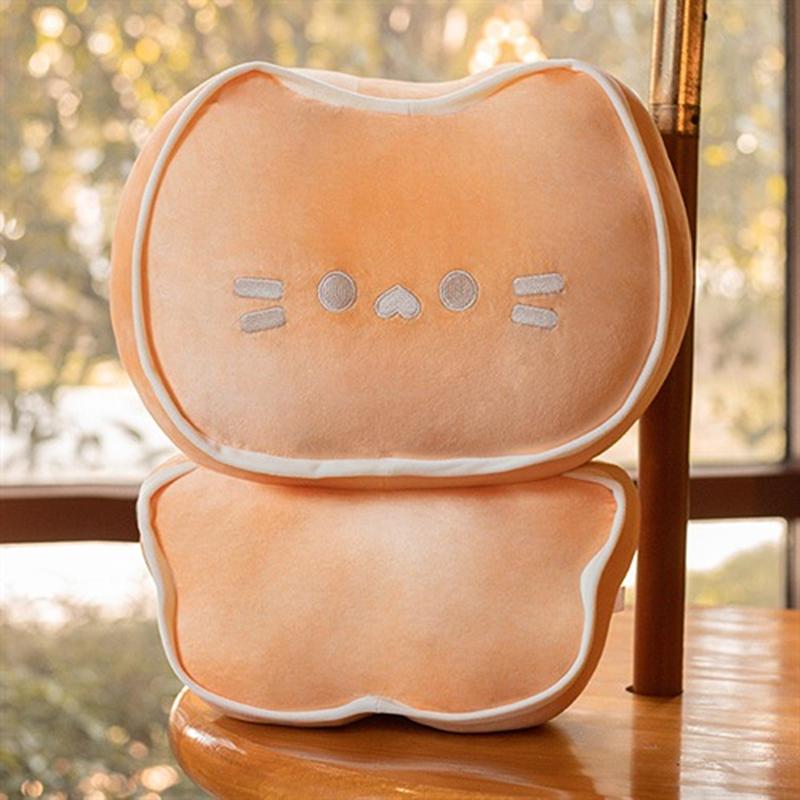 1 Piece Kawaii Lifelike Butter Biscuit Cat Doll Soft Stuffed Animal Pillow Ins Style Butter Biscuit Cat Plush Toy Kids Gift