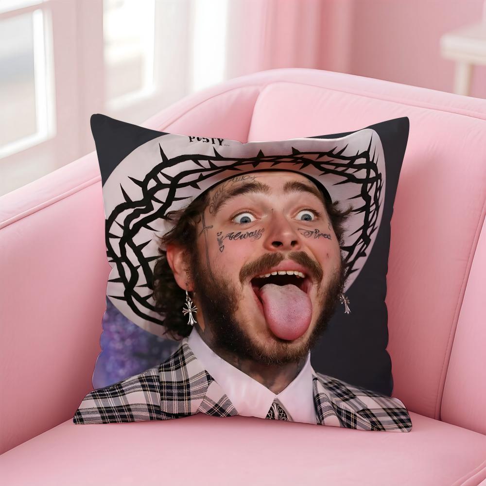 P-Post Malones Singer Hot Cushion Cover Comfortable Reversible Pillow Cover Ideal For Car Sofa Bedroom & Beyond