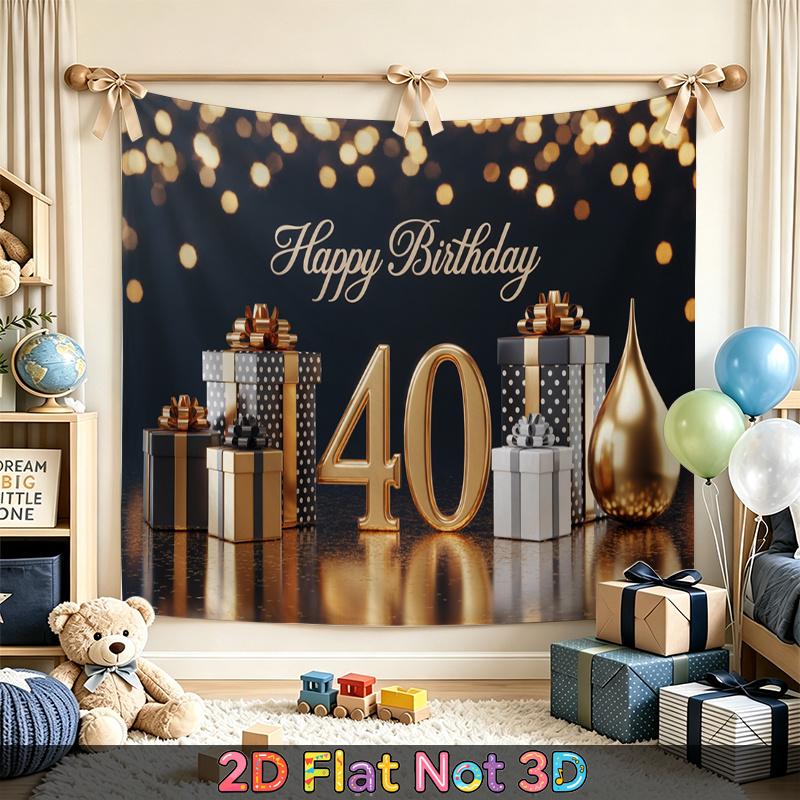 Party Backdrop Birthday 40th Photo Booth Background Front Door Decor