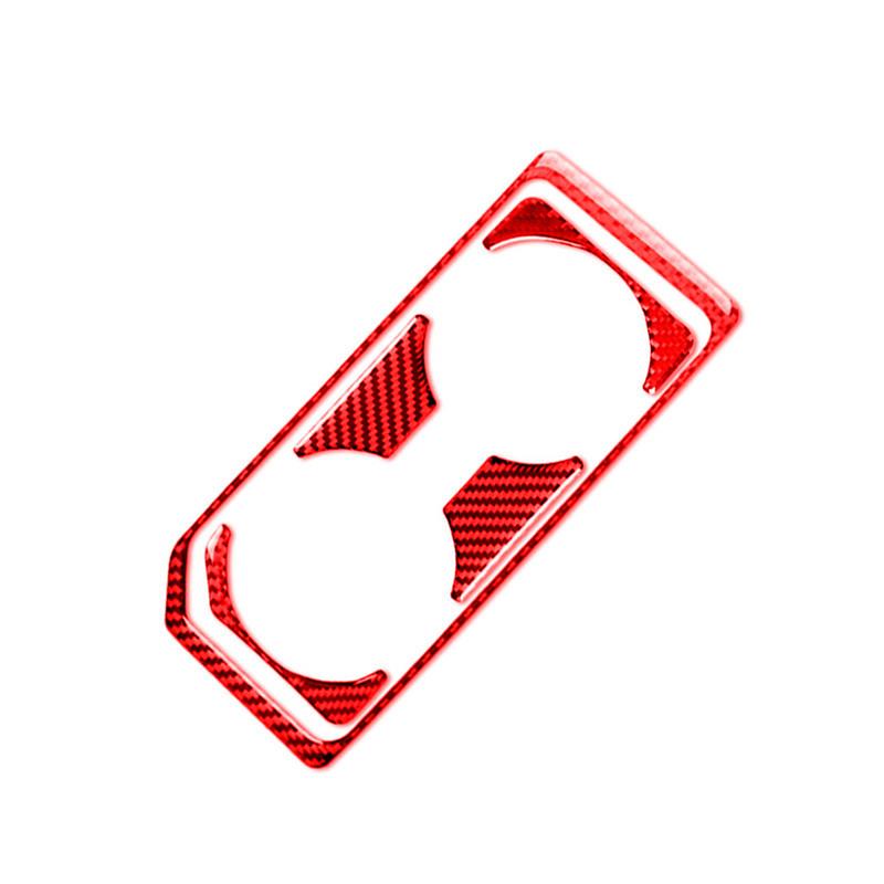 Pentru Ford F-150 2017- Accesorii auto Interior Fibră de carbon Cupă de scurgere față Cadru decorativ Wait Red Stickers