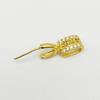 Yansheng S925 Sterling Silver Zircon Buddha Head Jade Pendant Clasp - Gold Plated