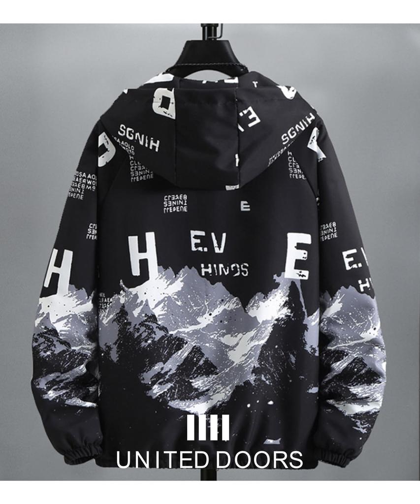 Windbreaker Outdoor Zip Up Casual Hooded Parka Autumn Winter Korean Style Harajuku Style Street Sports Training Stretching Fishing Climbing Camping
