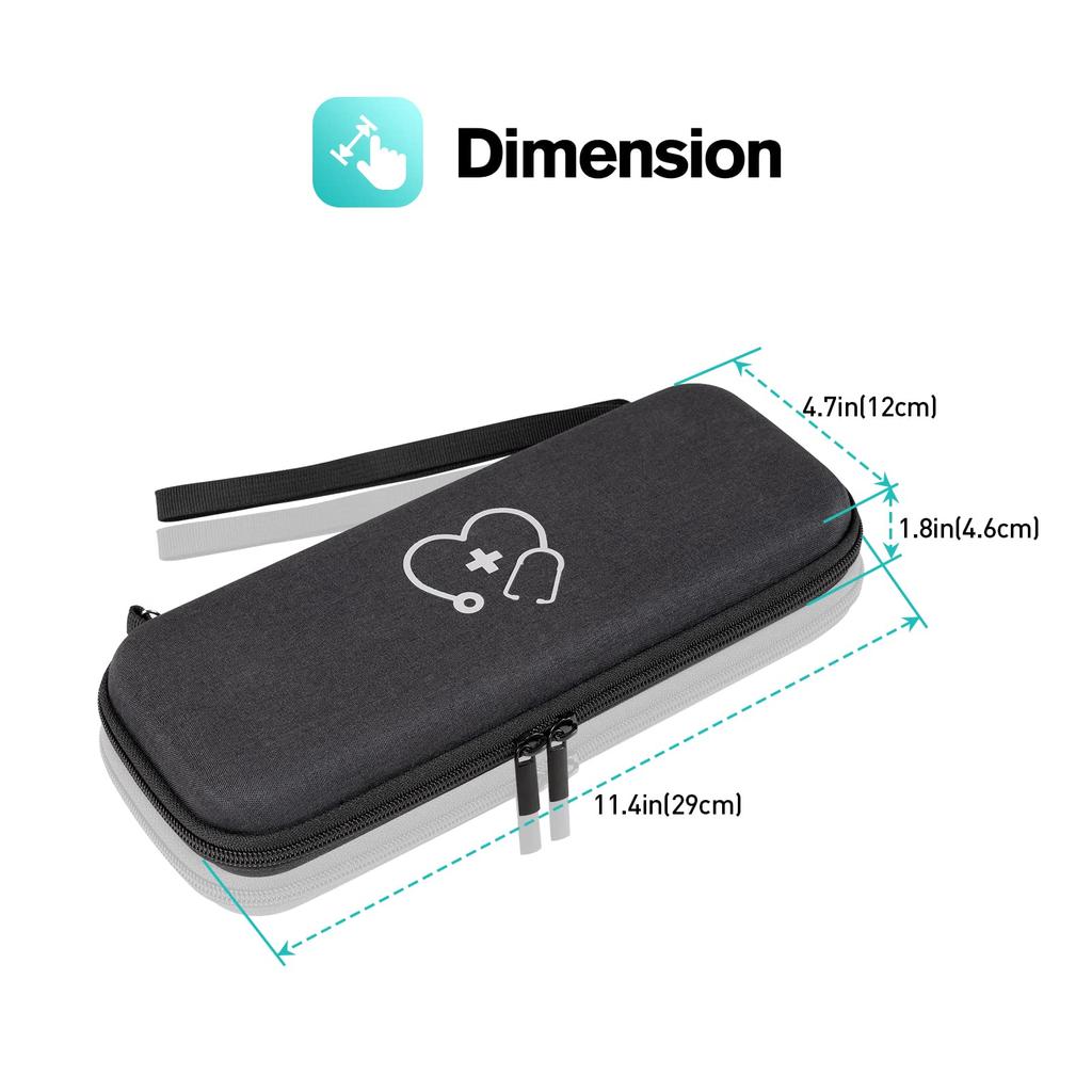 ProCase Stethoskop Aufbewahrung Stoßfest Hartes EVA Trageetui mit Netztasche für Kleine Kompatibel mit Littmann Cardiology Classic Classic und