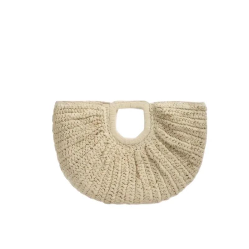 

Woven Banquet Handbag Summer Bohemian Seaside Vacation Beach Bag Fashionable Advanced Clip Crossbody Bag Brand Women s Woven Bag