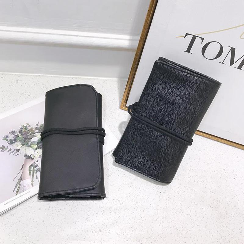 12/14/18 Hål Sminkborstväska Funktionell Kosmetikaväska Reseorganisatör Sminkborstar Skydd Sminkverktyg Rullväska