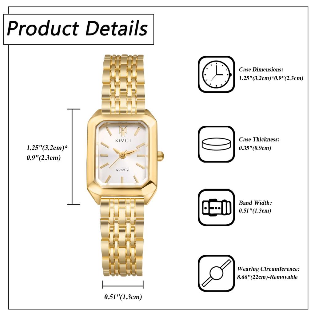 Süße und einfache goldene Uhr für Analog Stilvolles Quarz Modeaccessoire Perfekt für oder als Geschenk für Sie Damen Zifferblatt, Wasserdicht, Uhrwerk, Freizeit,