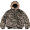 Supreme Reversible Faux Fur Hooded Work Jacket Black