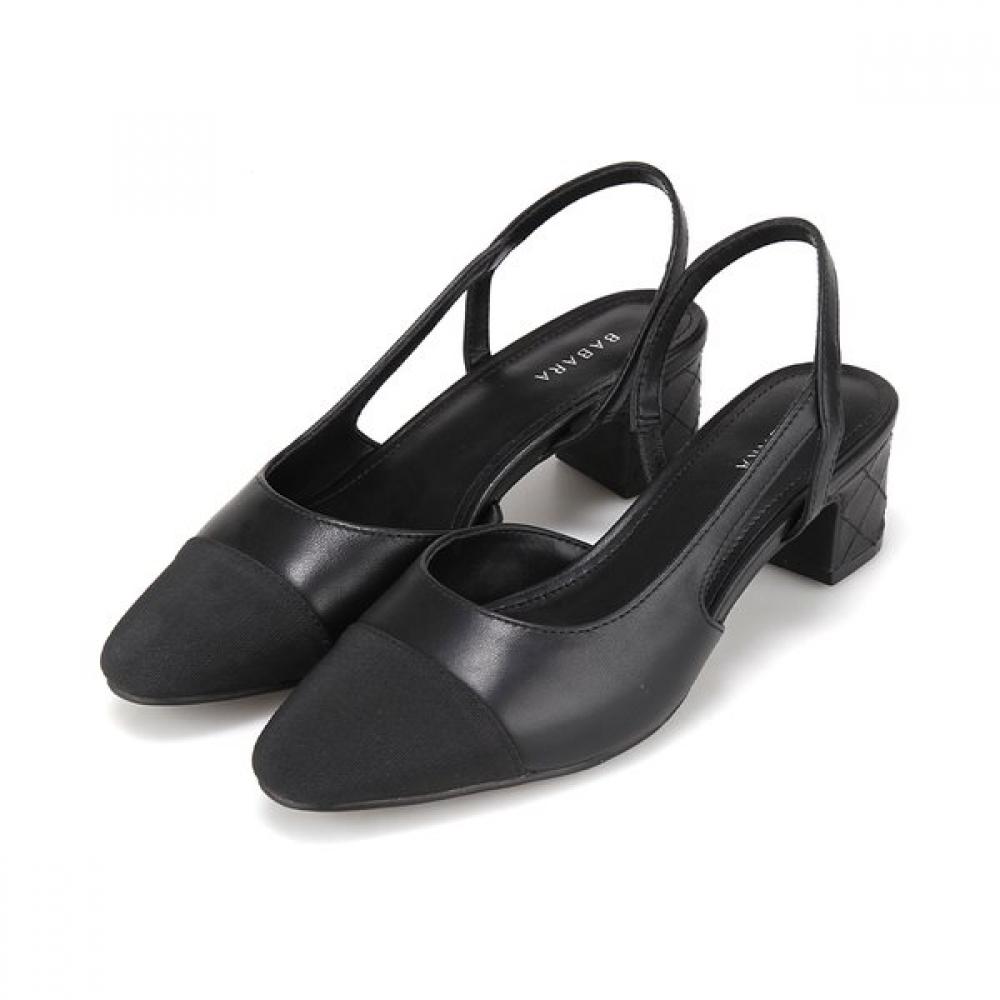 Barbara Basic Slingback Sandals Color Combi 4.5cm 4 Colors Bbj204 225/01.black