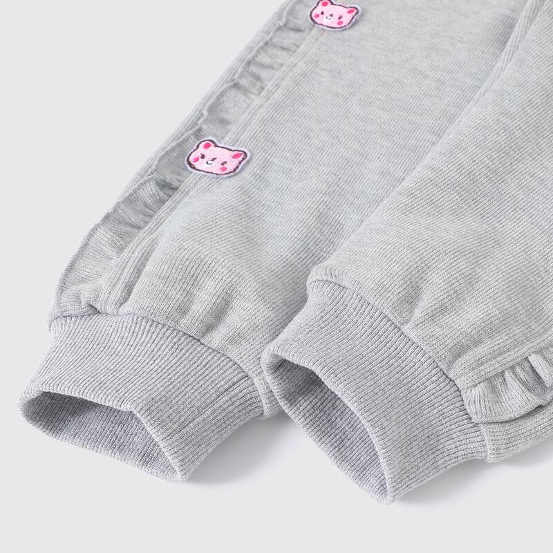 Aibaoshi Girls' Cute Bear Pattern Casual Jogger Pants