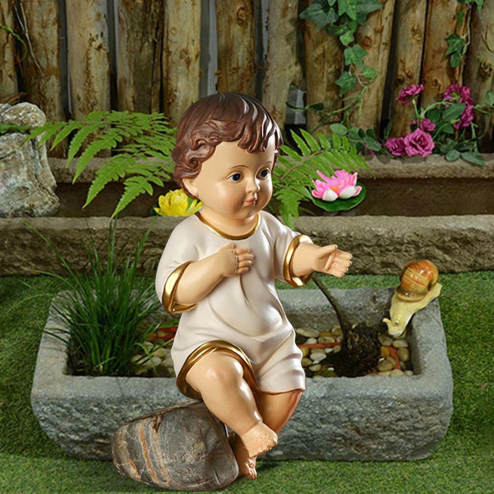Resin Unisex Figures Garden Crafts Nativity Jesus Holiday Gifts Figurine Courtyard Ornaments Desktop Accessories