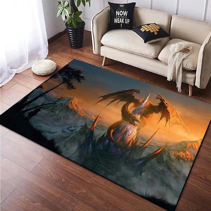 Fire-breathing Dragon Floor Mats Door Decoration Home Living Room Floor Mats