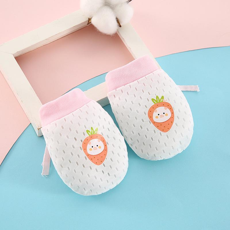 Breathable Baby Mesh Gloves: Thin, Cool, High-Elastic, Anti-Scratch, Lace-up, Adjustable